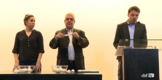 Sorteio realizado na sede da CBF (Foto: Reprodução)