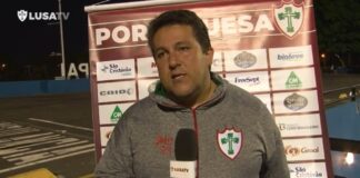 Fernando Marchiori em entrevista após vitória sobre o São Bento