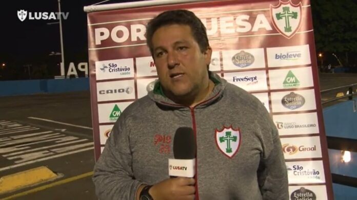 Fernando Marchiori em entrevista após vitória sobre o São Bento
