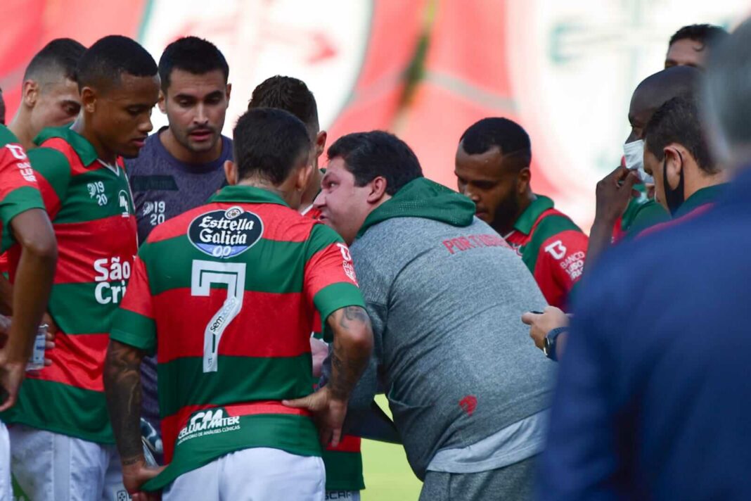 Fernando Marchiori durante o jogo contra o Caxias