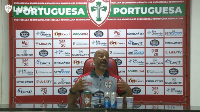 Sérgio Soares em coletiva após o empate com o XV de Piracicaba