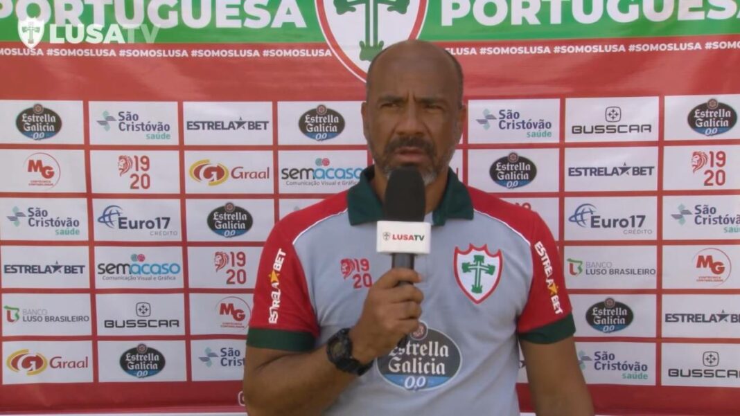 Sérgio Soares em coletiva após o jogo contra o Audax