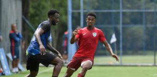 Portuguesa contra o Santo André em jogo-treino