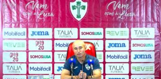 Cauan de Almeida na coletiva após empate com o São Bernardo