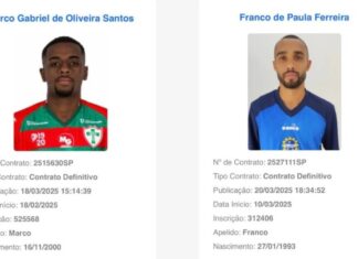Marco e Franco renovam com a Portuguesa