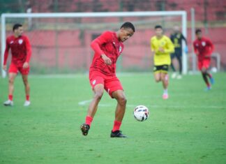 Wellington pela Lusa no jogo-treino contra o São Bernardo