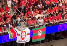 Bandeira da Portuguesa marca presença em vitória de Portugal na Copa do Mundo